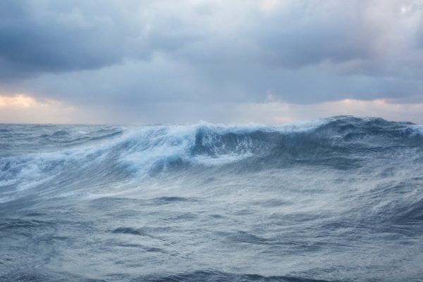 A wave is photographed during a crossing of the Atlantic Ocean on board of the Avontuur, a German-flagged commercial sailing cargo vessel which transports goods from Montreal, Canada to La Rochelle, France. During the crossing, undertaken in the winter, the ship has encountered heavy winds and storms up to force 10. The traditionally-rigged two-masted schooner’s mission is to inspire more companies to undertake cargo sailing, using renewable energy as an alternative to the high pollution rates of the modern cargo shipping industry. Atlantic Ocean.